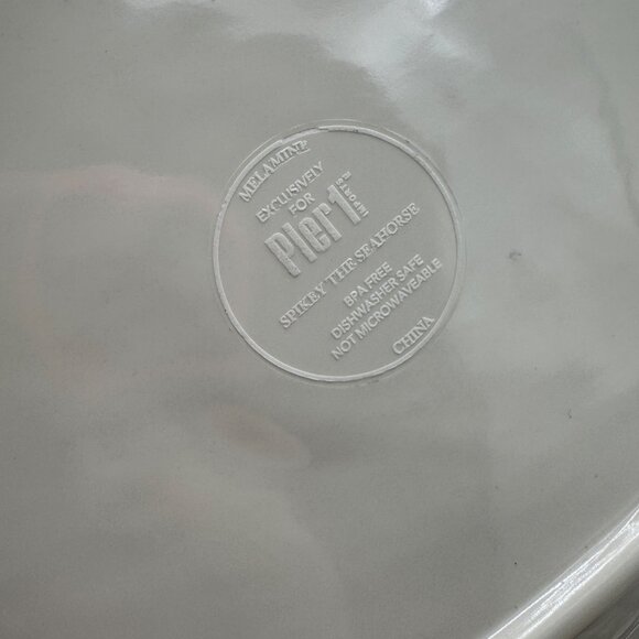 Pier 1 Large Melamine Seahorse Shaped Tray Server Chip N Dip 19" x 8" Spikey pla - Picture 7 of 11